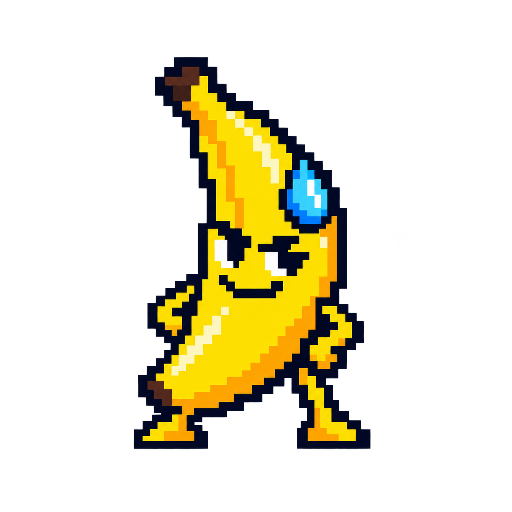 Sweaty pixel banana